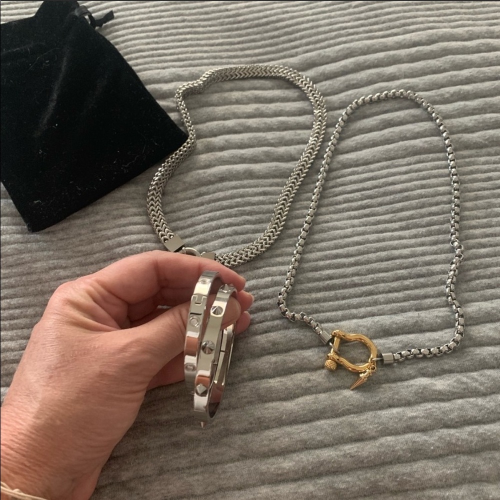 ArtizanJoyeria 16” thick silver chain